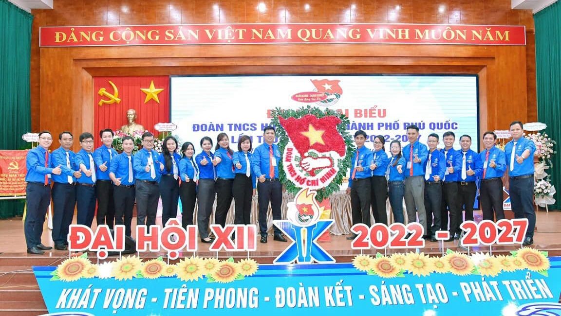ĐOÀN TNCS HỒ CHÍ MINH THÀNH PHỐ PHÚ QUỐC TỔ CHỨC THÀNH CÔNG ĐẠI HỘI LẦN THỨ XII, NHIỆM KỲ 2022-2027